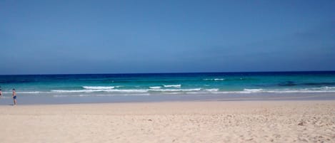 On the beach, beach towels