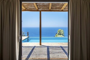 Pool - Villa Mirtes with breathtaking sea view,close to Porto Katsiki and Egremni (Athani)