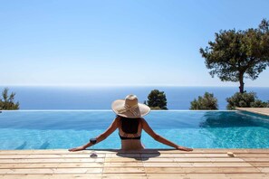 Pool - Villa Mirtes with breathtaking sea view,close to Porto Katsiki and Egremni (Athani)