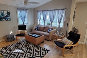 Smart TV, DVD player, books