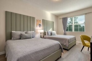 3 bedrooms, iron/ironing board, travel cot, WiFi