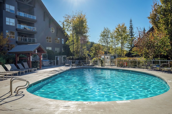 Outdoor heated pool - perfect for year-round family fun