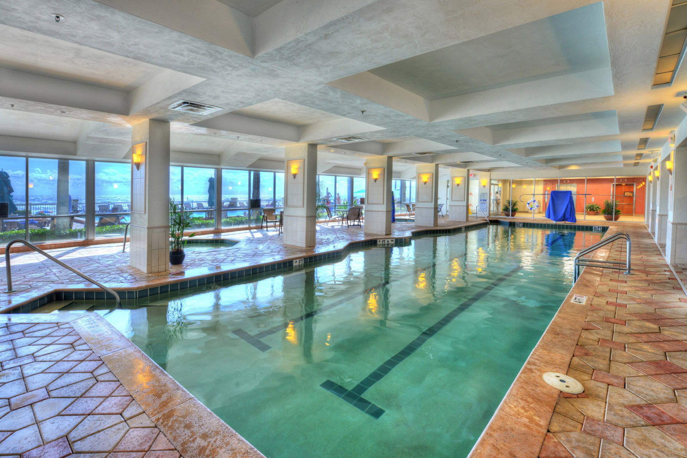Indoor pool, outdoor pool