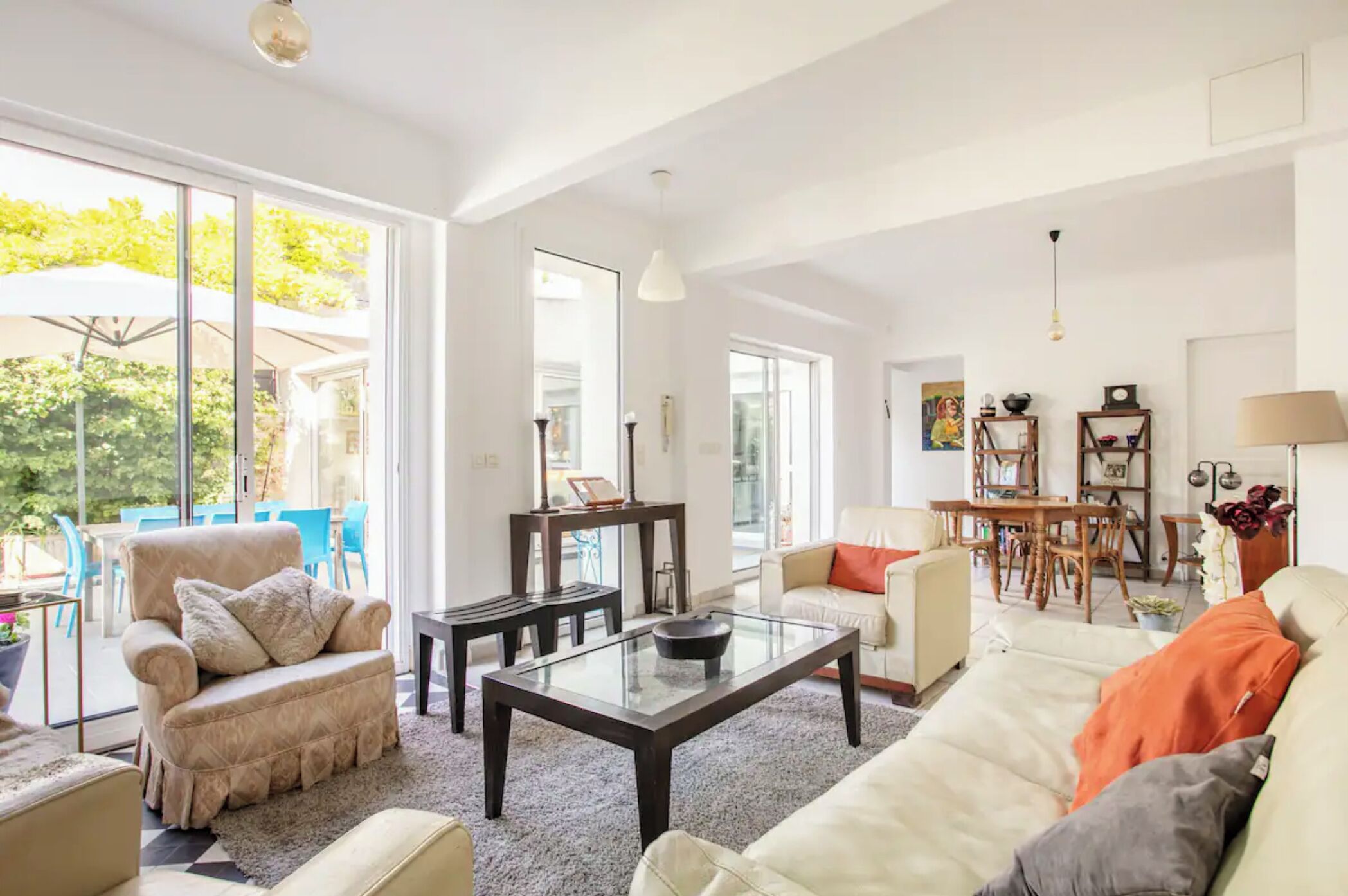 TV, DVD player, stereo