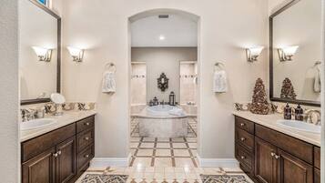 Bathtub, hair dryer, towels