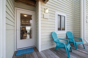 Terrace/patio - Welcome to Oceanside Oasis, a Kure Beachfront Condo with a view you will love! (Kure Beach)