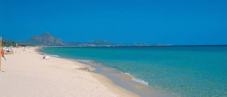 Nær stranden og fisking