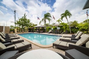 A heated pool