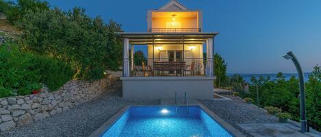 Outdoor pool, a heated pool