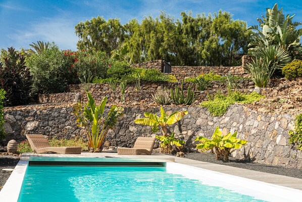 Piscine extérieure, piscine chauffée