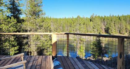 Cabin on Henry's Fork, stunning river views, footpath to river, sleeps 8