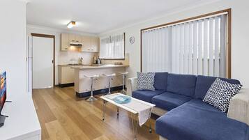 Télévision, lecteur de DVD, livres, vidéothèque