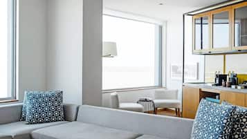 Premium bedding, down duvets, pillow-top beds, in-room safe