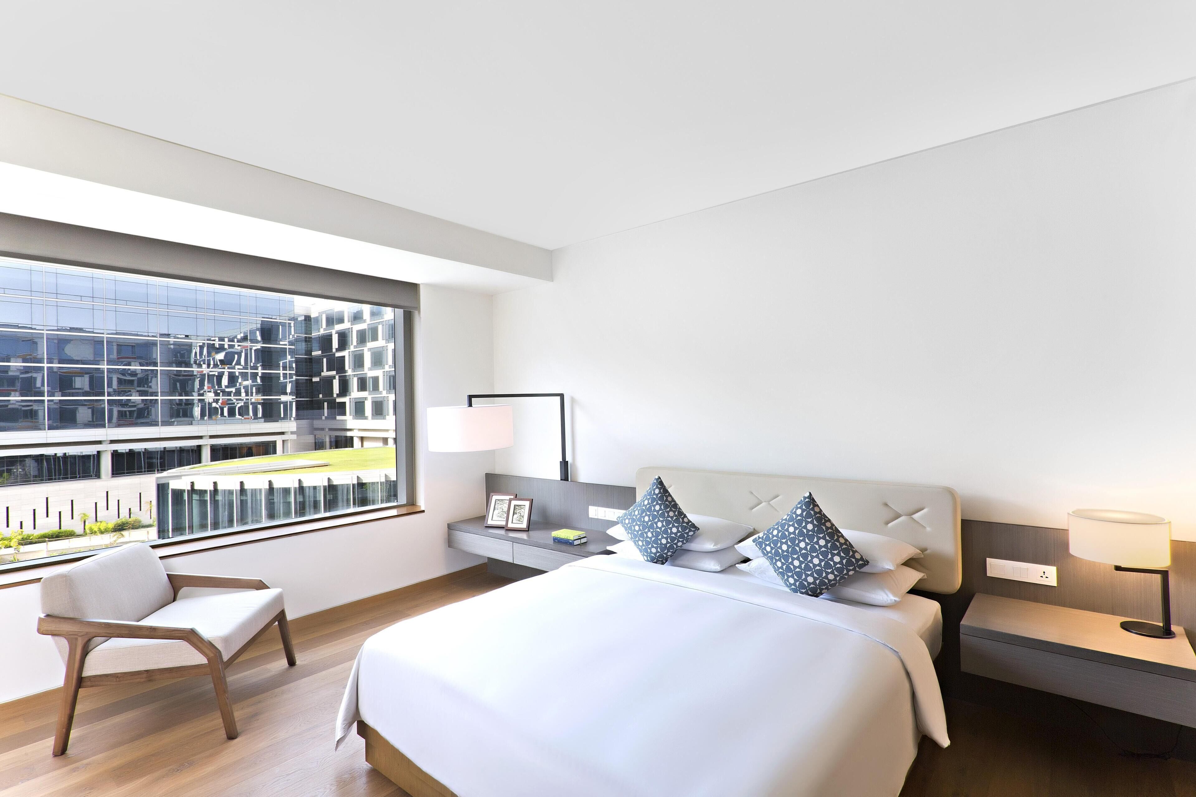 Premium bedding, down comforters, pillowtop beds, in-room safe