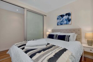 2 bedrooms, iron/ironing board, travel cot, WiFi