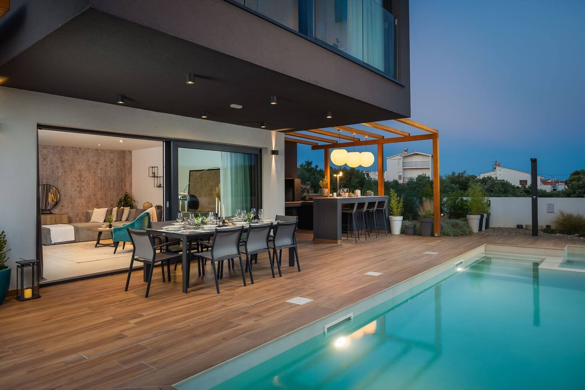 A heated pool
