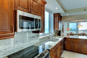 Fridge, microwave, oven, stovetop - Full Beach View 2 BR Condo (Longboat Key)