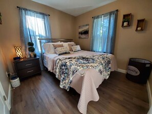 2 bedrooms, iron/ironing board, travel cot, WiFi