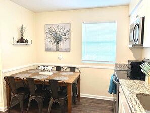 Microwave, toaster, cookware/dishes/utensils