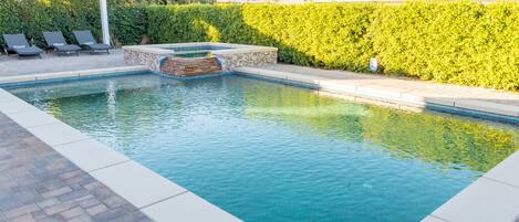 Outdoor pool, a heated pool