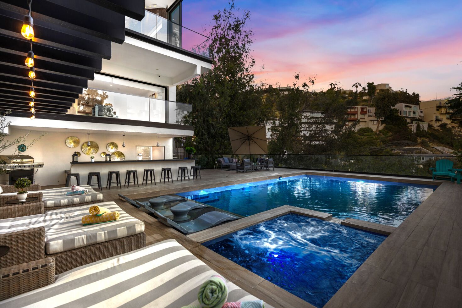 A heated pool