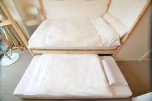 1 bedroom, desk, WiFi, bed sheets