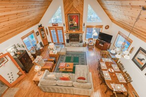 TV, fireplace, video game console, DVD player