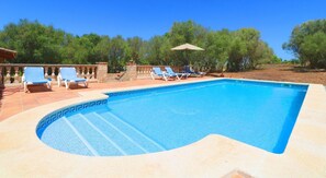 Pool - Tranquil Country Home Can Guillem with Pool, Terrace, Wi-Fi & Air Conditioning (Campos)