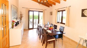 Dining - Cosy Finca Can Olivaret with Pool, Garden, Air Conditioning & Wi-Fi (Campos)
