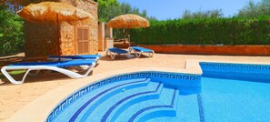 Pool - Holiday Home "Can Crestall" with Garden, Pool, Terrace, Wi-Fi and Air Conditioning (Campos)