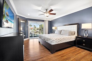 4 bedrooms, desk, iron/ironing board, travel crib