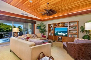 Smart TV, DVD player, books, offices