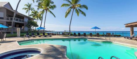 Kolam renang terbuka, kerusi lepak pantai