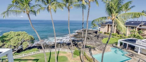 Condo, 1 King Bed with Sofa bed, Lanai, Ocean View (Royal Sea Cliff #418) | Balcony
