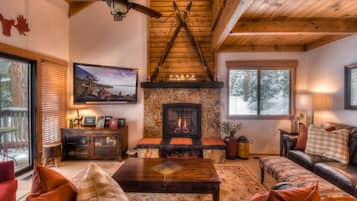 Maison mitoyenne, plusieurs lits, balcon, vue montagne (Granlibakken Retreat) | Coin séjour