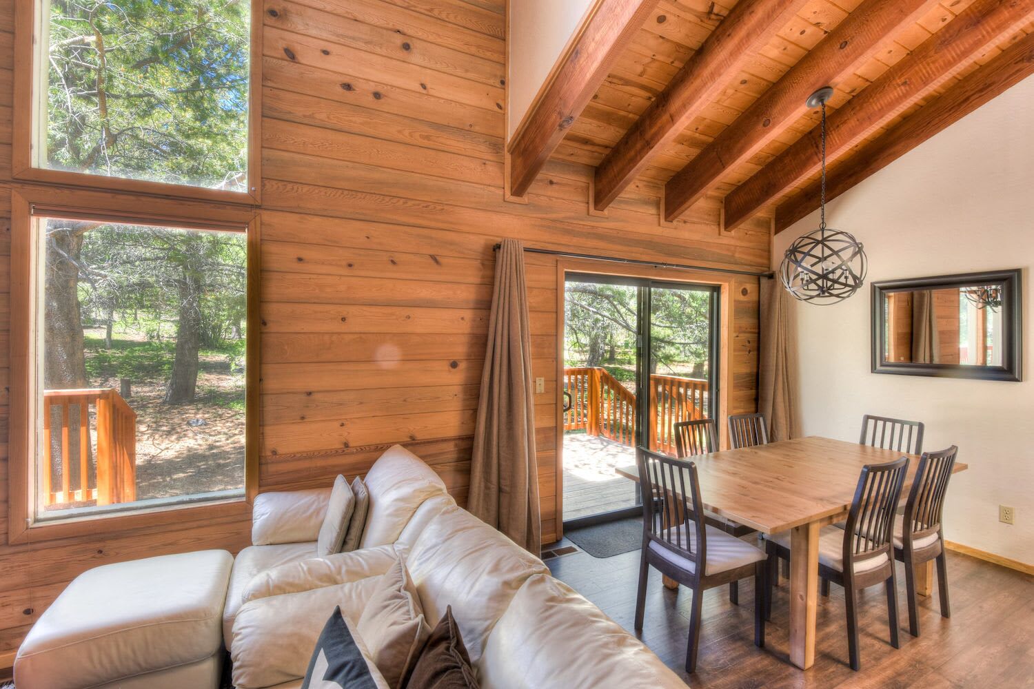 House, Multiple Beds, Balcony, Mountain View (Northwoods Hangout) | Living area | 42-inch flat-screen TV with digital channels, fireplace