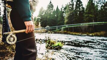 Fly fishing on the river