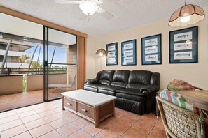 Condo, Multiple Beds (White Sands Village #202) | Living room | 40-inch TV with cable channels - White Sands Village #202 (Kailua-Kona)