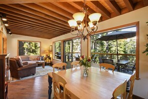 House, Multiple Beds, Hot Tub, Mountain View (Snowshoe Cabin) | Dining - Snowshoe Cabin 3 Decks, BBQ & Hot Tub! (Tahoe City)