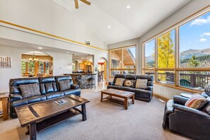 TV, fireplace, offices