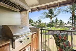 Apartment, Mehrere Betten, Whirlpool, Gartenblick | Balkon