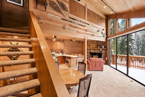 House, Multiple Beds (Alpine Oasis Cert # 14947) | Living room | TV, fireplace - Alpine Oasis Cert # 14947 (Olympic Valley)