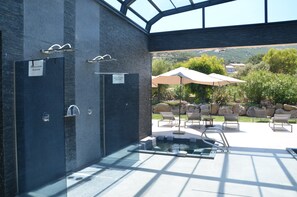 Indoor pool, a heated pool