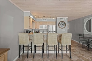 Fridge, microwave, oven, stovetop - Deja View-Beachfront-Heated Pool-Elevator (Destin)