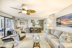 TV, DVD player, books, video library