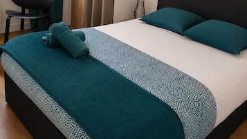 2 makuuhuonetta, silitysrauta/-lauta, vauvan matkasänky, ilmainen Wi-Fi