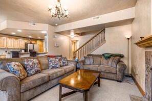 TV, fireplace, DVD player