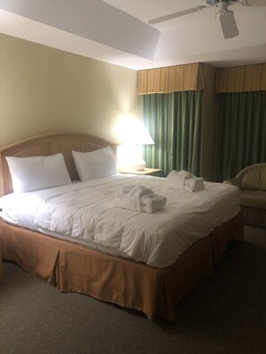 2 chambres, coffres-forts dans les chambres, fer et planche à repasser