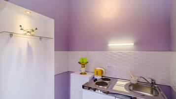 Studio (Studio Apartment with City View) | Private kitchen | Fridge, microwave, stovetop, electric kettle
