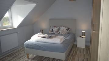 2 chambres, fer et planche Ă repasser, Wi-Fi gratuit, draps fournis